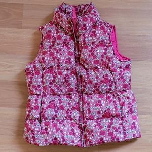 Lands End | Floral Puffer Down Vest